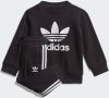 Adidas Originals Logo Crew Trainingspak Baby's Black/White/White Kind online kopen