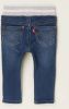 Levi's Babybroek van denim met elastische tailleband en logoprint online kopen