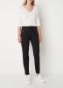 MAC Easy high waist tapered fit cropped pantalon met visgraatdessin online kopen