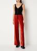 Mango Kim high waist wide fit palazzo broek van fluweel met pliss&#xE9 online kopen