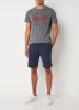 Superdry gemêleerde regular fit sweatshort vintage navy marl online kopen