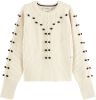 Scotch & Soda Gebroken Wit Trui Stitch And Bobble Placement Wool Blend Pullover online kopen
