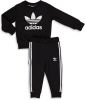 Adidas Originals Logo Crew Trainingspak Baby's Black/White/White Kind online kopen