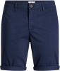 Jack & jones ! Jongens Bermuda Maat 176 Donkerblauw Katoen/elasthan online kopen