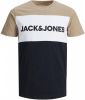 JACK & JONES ESSENTIALS T shirt JJELOGO met logo rood/wit/donkerblauw online kopen