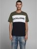 JACK & JONES ESSENTIALS T shirt JJELOGO met logo rood/wit/donkerblauw online kopen