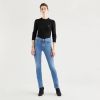 Levi's Pantalon Vaquero 724 High Rise Straight , Blauw, Dames online kopen