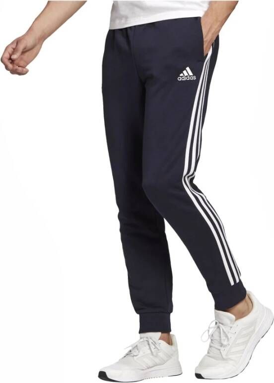 Adidas Performance adidas 3 stripes fleece joggingbroek blauw heren online kopen