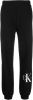 Calvin Klein High waist wide fit broek met ribstructuur en pliss&#xE9 online kopen