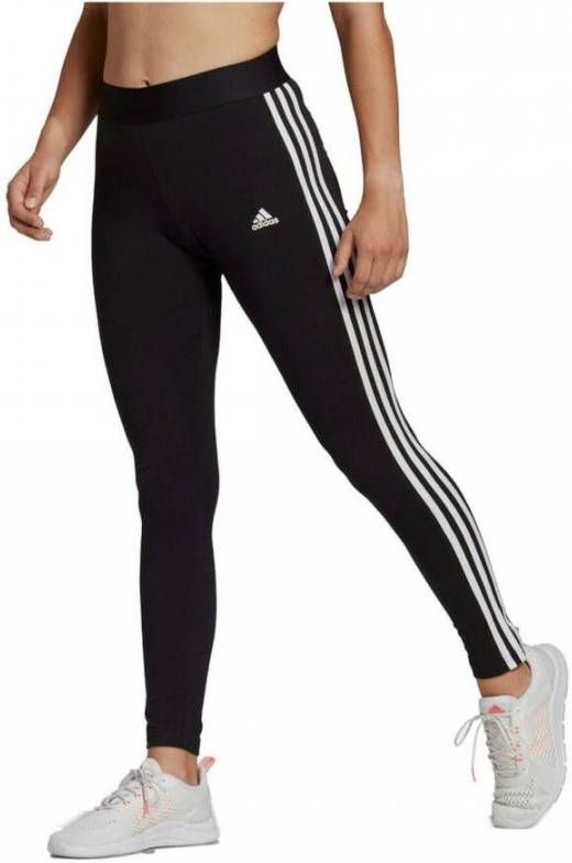 Adidas Loungewear Essentials 3 Stripes Dames Leggings Black Katoen Jersey online kopen