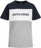JACK & JONES ESSENTIALS T shirt JJELOGO met logo rood/wit/donkerblauw online kopen