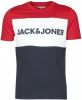 JACK & JONES ESSENTIALS T shirt JJELOGO met logo rood/wit/donkerblauw online kopen