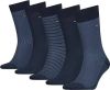 Tommy Hilfiger Sokken Sock 5 Pack Giftbox Birdeye Donkerblauw online kopen