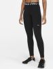 Nike Pro Legging met halfhoge taille en mesh vlakken voor dames Black/White Dames online kopen