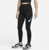 Nike Sportswear Swoosh Legging met hoge taille voor dames Black/Black/White Dames online kopen