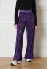 Refined Department Lois high waist wide fit broek met pliss&#xE9, en zebraprint online kopen