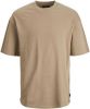 Jack & jones Jack%Jones Premium jprblakam Clean SS T shirt neknr. Verweerde teak/losse fit | Freewear beige , Beige, Heren online kopen