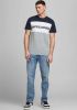 JACK & JONES ESSENTIALS T shirt JJELOGO met logo rood/wit/donkerblauw online kopen
