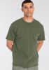 Levi's regular fit T shirt mossy green garment dye online kopen