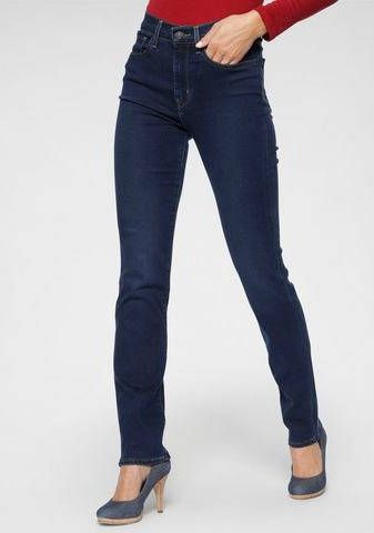 Levi's Pantalon Vaquero 724 High Rise Straight , Blauw, Dames online kopen