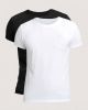 GANT Regular Fit T Shirt ronde hals Dubbel pak wit/zwart, Effen online kopen