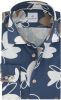 Blue Industry overhemd donkerblauw bloemprint katoen slim fit online kopen