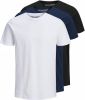 JACK & JONES ESSENTIALS basic T shirt JJEORGANIC (set van 3 ) online kopen
