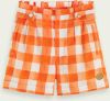 Scotch & Soda Checked high rise wide leg shorts online kopen