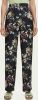 Scotch & Soda Zwarte Wijde Broek Gia Mid Rise Wide Leg Printed Silky Trousers online kopen