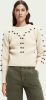 Scotch & Soda Gebroken Wit Trui Stitch And Bobble Placement Wool Blend Pullover online kopen