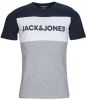 JACK & JONES ESSENTIALS T shirt JJELOGO met logo rood/wit/donkerblauw online kopen