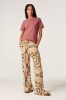 BA&SH Clyde high waist flared fit pantalon van cr&#xEA, pe met print online kopen