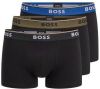 Boss Boxershort Trunk 3P met in kleur bijpassende weefband(3 stuks ) online kopen