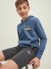 JACK & JONES JUNIOR sweatshort Shark met logo lichtgrijs online kopen