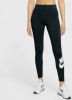 Nike Sportswear Essential Legging met hoge taille en graphic voor dames Black/White Dames online kopen